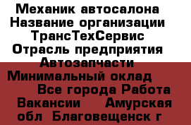 Механик автосалона › Название организации ­ ТрансТехСервис › Отрасль предприятия ­ Автозапчасти › Минимальный оклад ­ 20 000 - Все города Работа » Вакансии   . Амурская обл.,Благовещенск г.